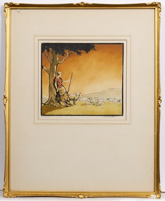 Lot 74 - Lawrence Bell (20th Century) The Shepherdess...