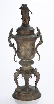 Lot 410 - Large bronze vase Japanese, 19th Century...