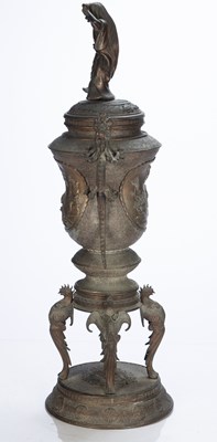 Lot 410 - Large bronze vase Japanese, 19th Century...