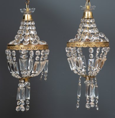Lot 166 - A set of five cut glass and gilt metal...