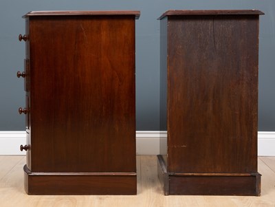 Lot 528 - A pair of Georgian bow fronted mahogany four...