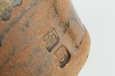 Lot 637 - Jim Malone (b.1946) Jug dark green ash glaze...