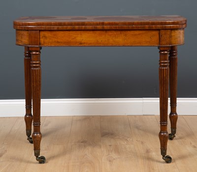 Lot 173 - A William IV Gillows style fold over mahogany...