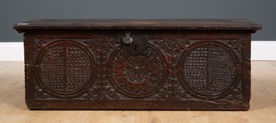 Lot 139 - A late 17th / early 18th century carved oak...