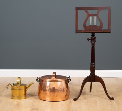 Lot 145 - A late 20th century mahogany music stand 45cm...