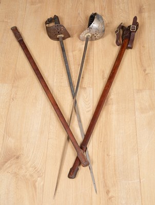 Lot 149 - Two antique British Officer's swords both with...