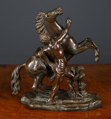 Lot 186 - A bronze Marley horse sculpture after...