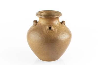 Lot 670 - Svend Bayer (b.1946) Vase wood fired with four...