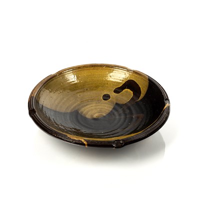 Lot 307 - Clive Bowen (b.1943) studio pottery shallow...