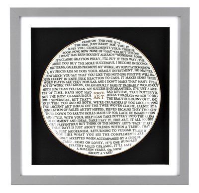 Lot 807 - Grayson Perry (b.1960) 100% Art plate, 2020...
