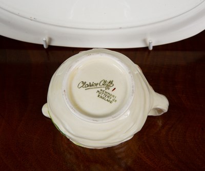 Lot 192 - A Clarice Cliff Newport waterlily cream jug,...