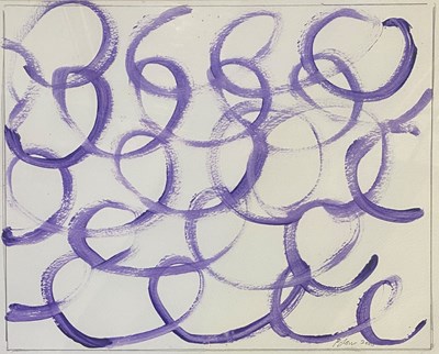 Lot 325 - Sandra Blow (1925-2006) Purple Abstract, 2000...