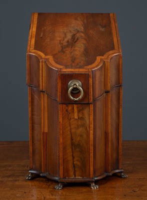 Lot 288 - A George III mahogany and satinwood...