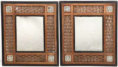 Lot 270 - A pair of Moorish mirrors, the central...