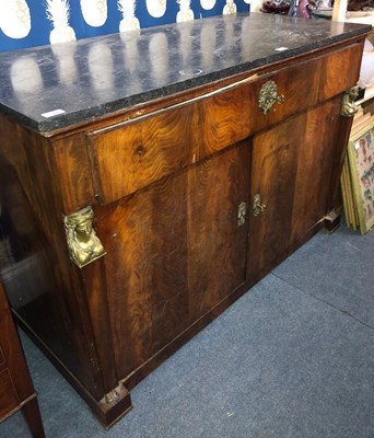 Lot 220 - A 19th century French empire style black...