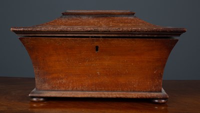 Lot 227 - An early Victorian mahogany tea caddy of...