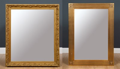 Lot 240 - A late 20th century rectangular gilded mirror...