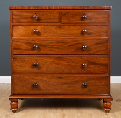 Lot 248 - A Victorian mahogany chest of two short and...
