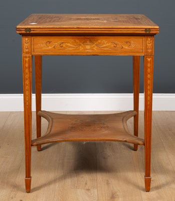 Lot 259 - An Edwardian walnut and satinwood envelope...