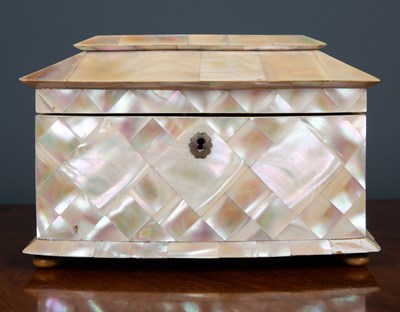 Lot 101 - A 19th century mother of pearl and ivory tea...