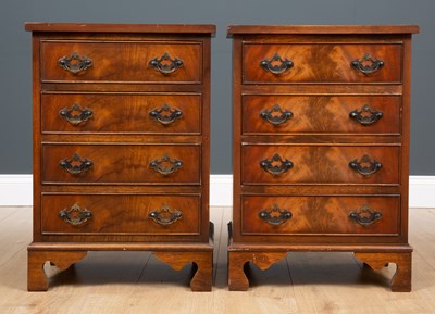 Lot 332 - A pair of reproduction mahogany small sized...