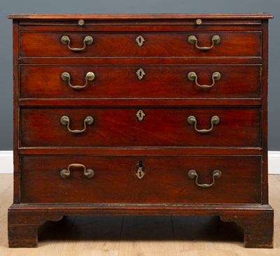 Lot 333 - A George III mahogany chest of four long...