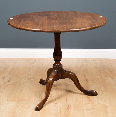Lot 341 - A George III mahogany tilt top tripod table,...