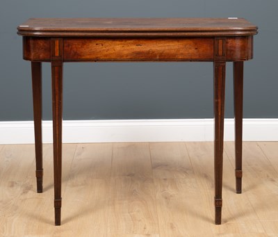 Lot 344 - A George III mahogany tea table with square...