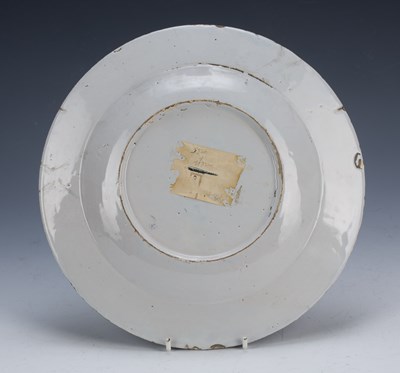 Lot 388 - Delft blue and white pottery plate 18th...
