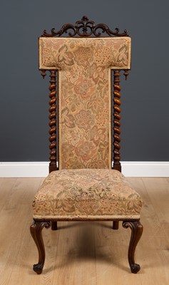 Lot 354 - A Victorian mahogany framed prie-dieu low...