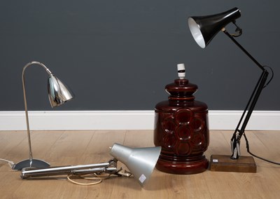 Lot 280 - A group of four table lamps comprising two...