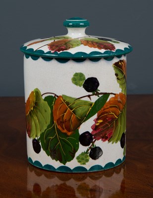Lot 130 - A Wemyss pottery jar and cover with...