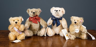 Lot 127 - A group of four modern Steiff bears of various...