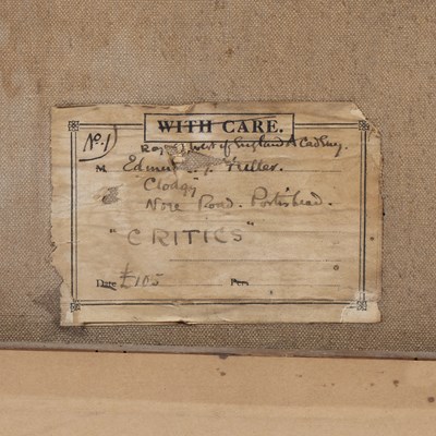 Lot 235 - Edmund G Fuller (1858-1944) Critics signed...