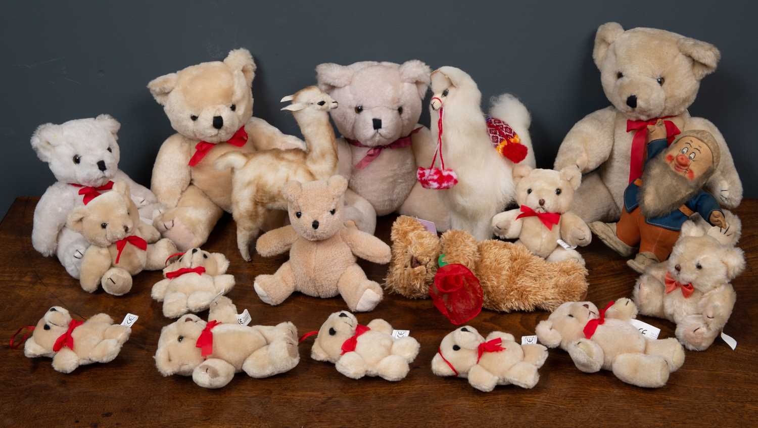 Lot 120 A collection of seventeen various teddy
