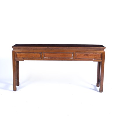 Lot 174 - Hardwood altar table Chinese, carved in the...