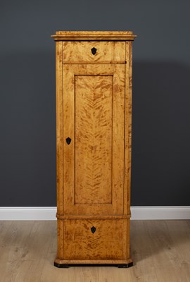 Lot 173 - A 19th Century Biedermeier satin birch tall...