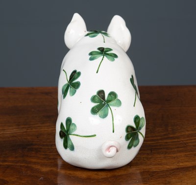 Lot 492 - A Wemyss Ware shamrock ceramic pig, circa 1900...