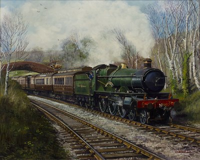 Lot 146 - E G Burrows (b.1928) 'GWR No. 2930 St Vincent'...