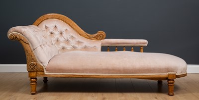 Lot 364 - A late Victorian mahogany framed upholstered...
