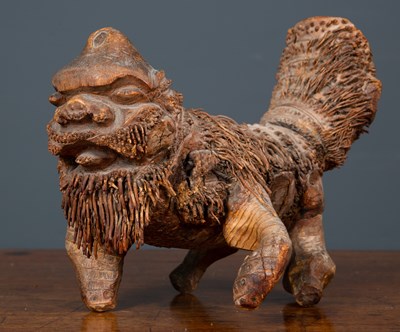 Lot 368 - An antique Chinese root carving depicting a...