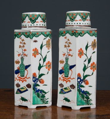 Lot 110 - A pair of 19th century Sampson porcelain...