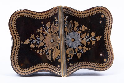 Lot 15 - An early 19th century tortoise shell and...