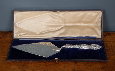 Lot 16 - A Victorian silver presentation trowel with...