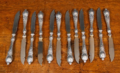 Lot 17 - A set of twelve 19th century continental fruit...