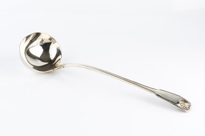 Lot 368 - A George IV silver fiddle, thread and shell...