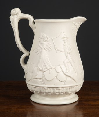 Lot 46 - A white ceramic anti-slavery jug stamped to...