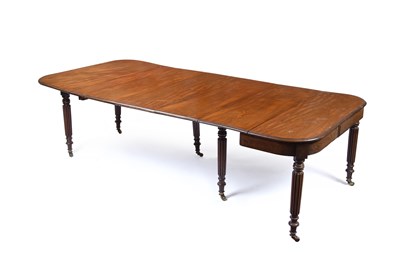 Lot 187 - A George IV mahogany 'D' end extending dining...