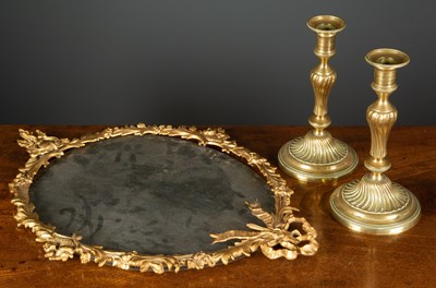 Lot 401 - A pair of French brass wrythan design...