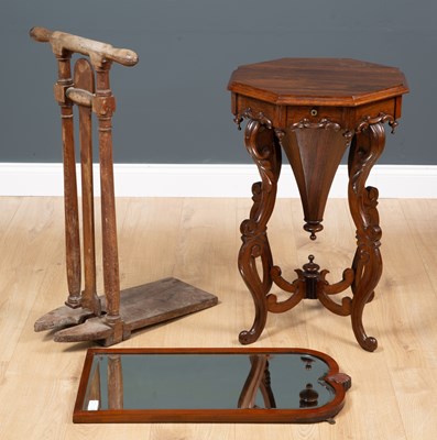 Lot 413 - A Victorian octagonal mahogany worktable the...